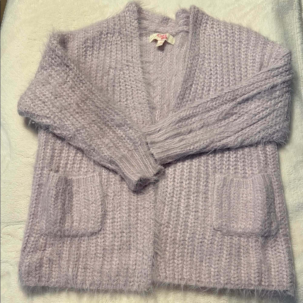 GB girls Purple Chunky Knit Sweater Oversized